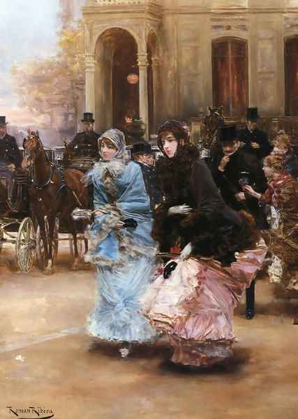 Going to the Ball Oil Painting by Roman Ribera Cirera