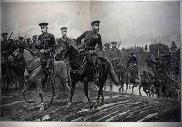 Russian Troops on the March, from The Illustrated London News, 5th March 1887 Oil Painting by Richard Caton Woodville