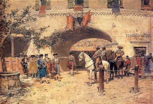 Entering The Arena Oil Painting by Jose Benlliure Y Gil