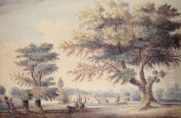 The Old Cheesecake House, north of the Serpentine, 1786 Oil Painting by John White