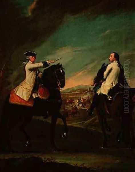 Guglielmo de Montfort and his Field Attendant Oil Painting by Pietro Longhi