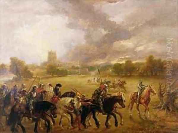 Queen Margaret of Anjou taken Prisoner after Tewkesbury Oil Painting by Sir John Gilbert