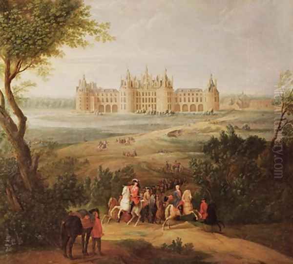 The Chateau de Chambord 1722 Oil Painting by Pierre-Denis Martin