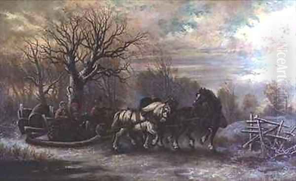 A Winters Ride Oil Painting by William Foster