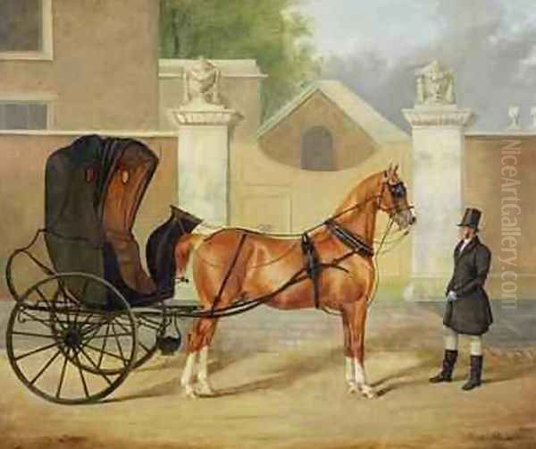 Gentlemens Carriages A Cabriolet Oil Painting by Charles Hancock