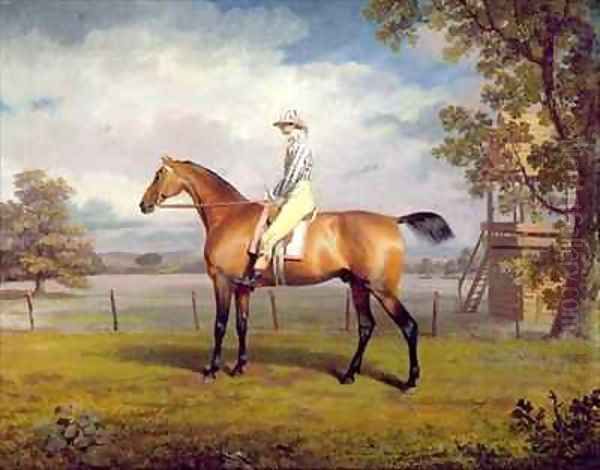 The Duke of Hamiltons Disguise with Jockey Up Oil Painting by George Garrard