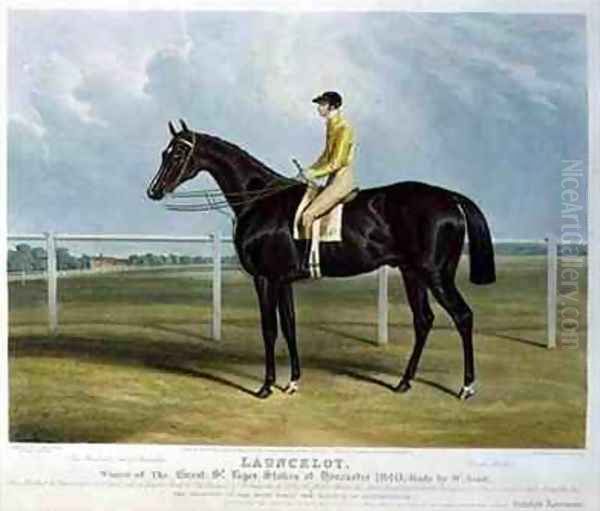 Launcelot Winner of the Great St Leger Stakes at Doncaster Oil Painting by Charles Hancock