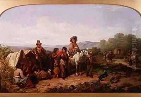 The Breaking Up of the Camp Oil Painting by James Curnock