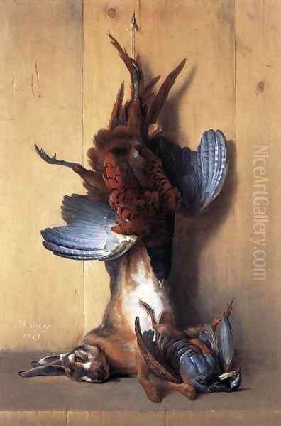 Still-life with Pheasant 1763 Oil Painting by Jean-Baptiste Oudry