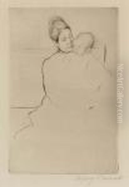 Gardner Held By His Mother (breeskin 113) Oil Painting by Mary Cassatt