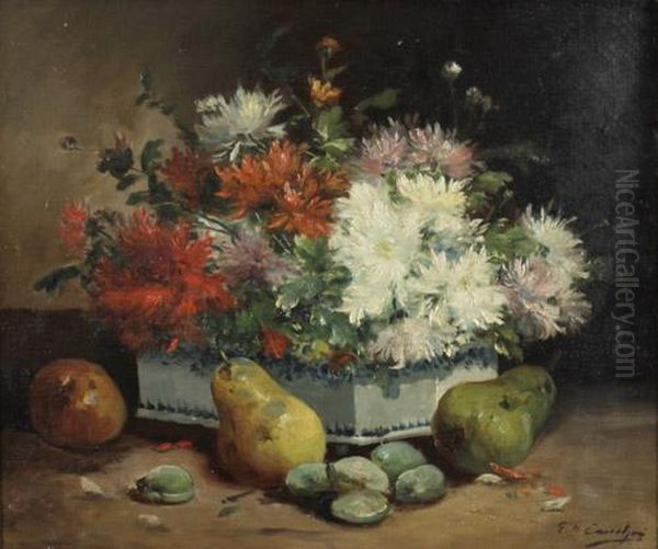 Stilleben Mit Astern Oil Painting by Eugene Henri Cauchois