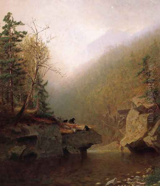 Three Bears Oil Painting by Alexander Helwig Wyant