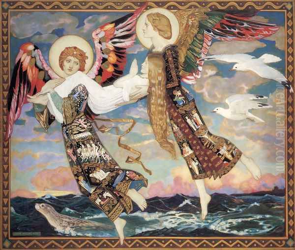 St. Bride Oil Painting by John Duncan