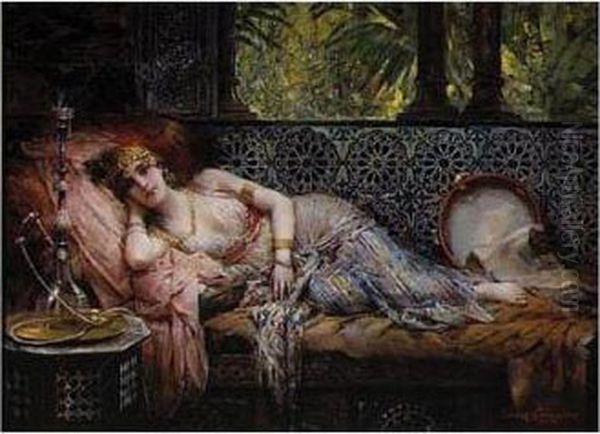 Odalisque Oil Painting by Leon Francois Comerre