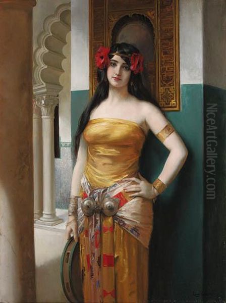 Meriem, An Arab Beauty Oil Painting by Leon Francois Comerre