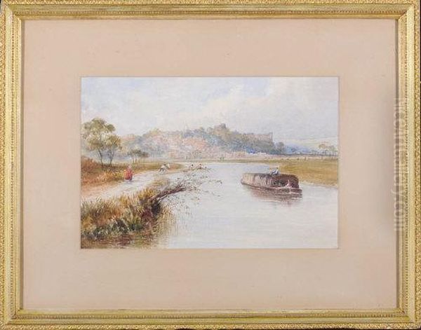 A Hay-barge On The Arun With Arundel Castle, West Sussex, In The Distance Oil Painting by John Constable