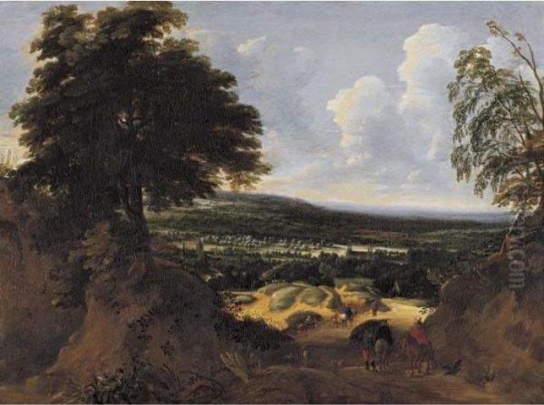 Landscape In Brabant Oil Painting by Jacques D Arthois