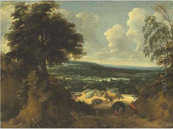 Landscape In Flanders Oil Painting by Jacques D Arthois