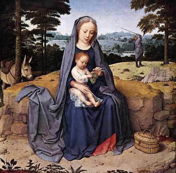 The Rest on the Flight into Egypt 1510 Oil Painting by Gerard David