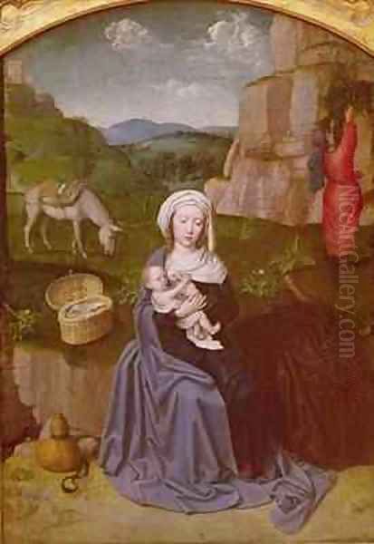 The Rest on the Flight into Egypt Oil Painting by Gerard David