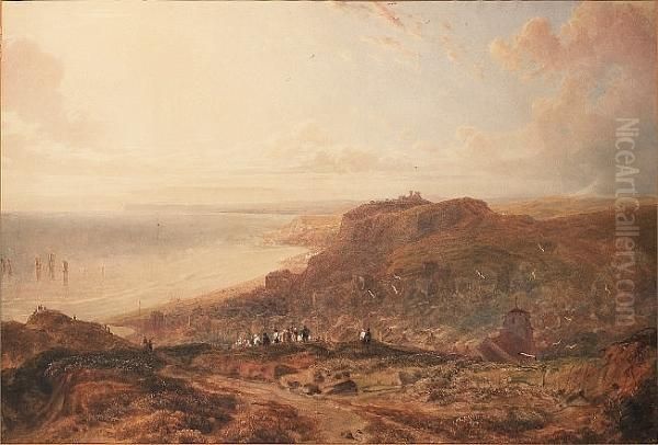 Hastings From The East Cliff Oil Painting by Peter de Wint