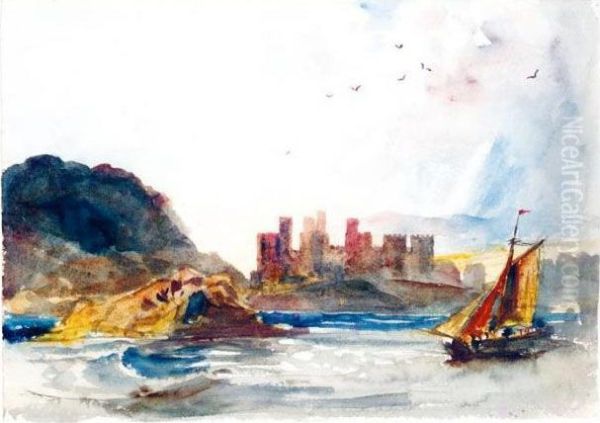 Conway Castle, North Wales Oil Painting by Peter de Wint