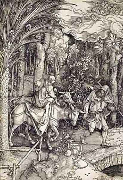 The Flight into Egypt Oil Painting by Durer or Duerer, Albrecht