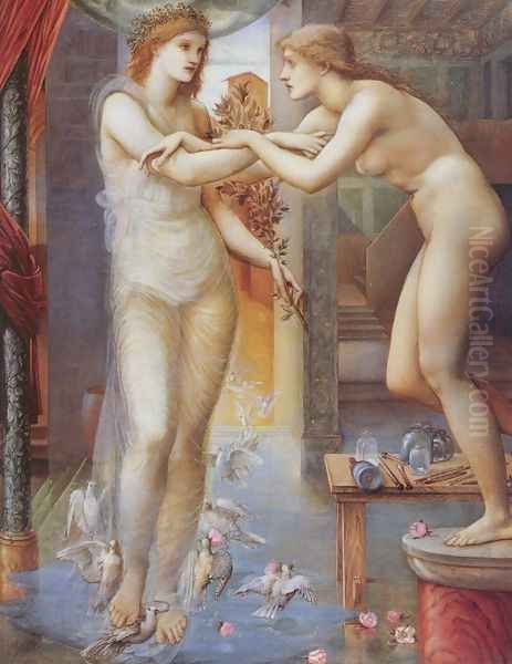 Pygmalion and the Image III: The Godhead Fires Oil Painting by Sir Edward Coley Burne-Jones