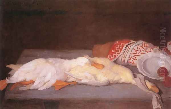 Still-life with Duck 1910 Oil Painting by Karoly Ferenczy