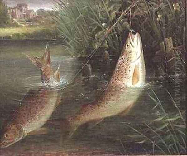 Trout at Winchester Oil Painting by Valentine Thomas Garland