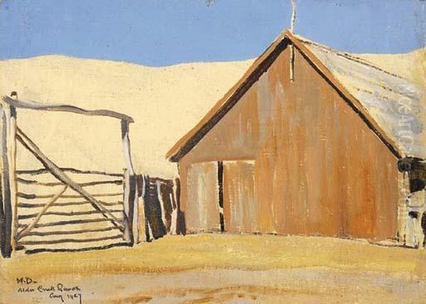 Creek Ranch Oil Painting by Maynard Dixon