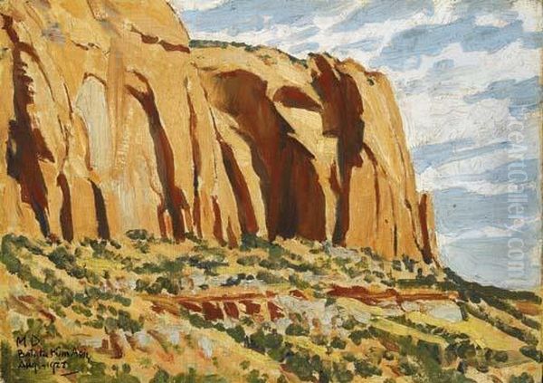 Cliffs Of Betatakin, Canyon Wall Oil Painting by Maynard Dixon