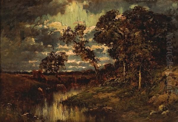 After The Rain Oil Painting by Jules Dupre