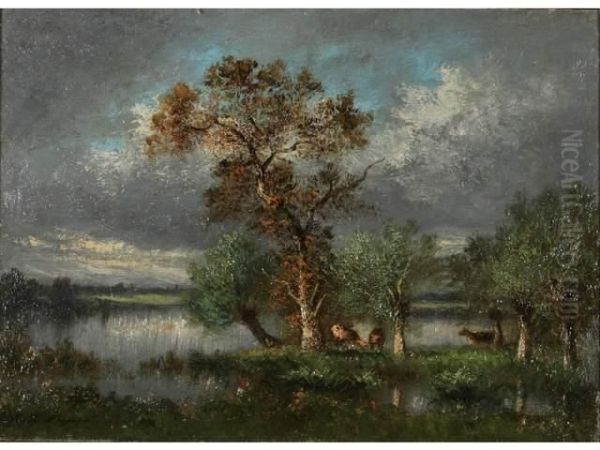 Environs De L'isle-adam Oil Painting by Jules Dupre