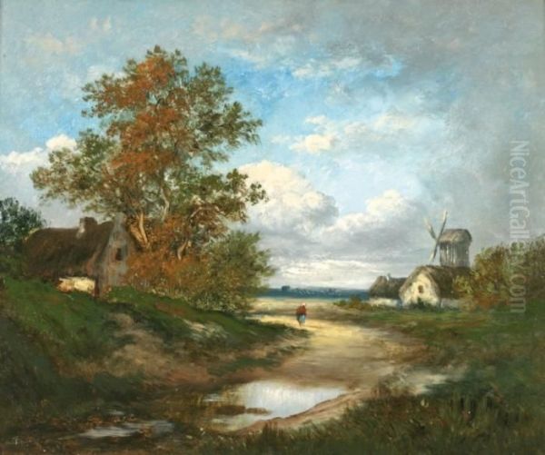 Ferme Pres De L'etang by Jules Dupre