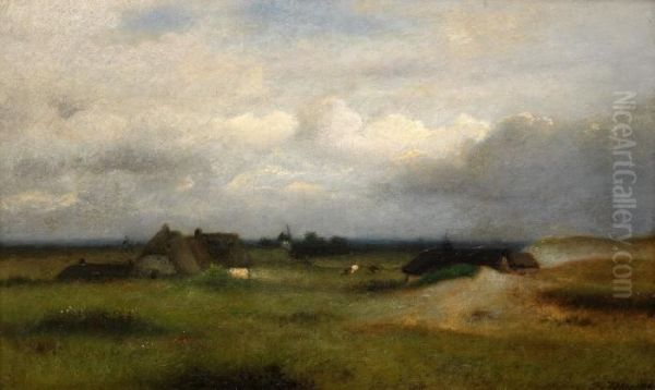 Franskt Landskap Oil Painting by Jules Dupre