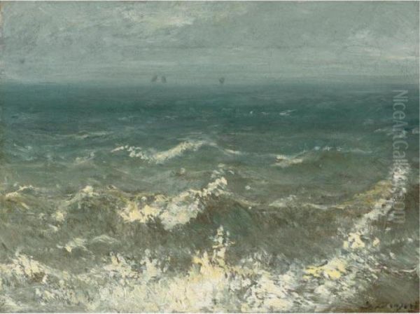 Pleine Mer Oil Painting by Jules Dupre