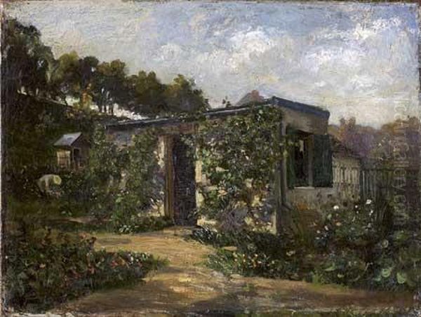 La Cabane D'un Jardinier Oil Painting by Jules Dupre