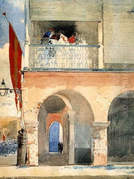 Customs House, Santiago de Cuba Oil Painting by Winslow Homer