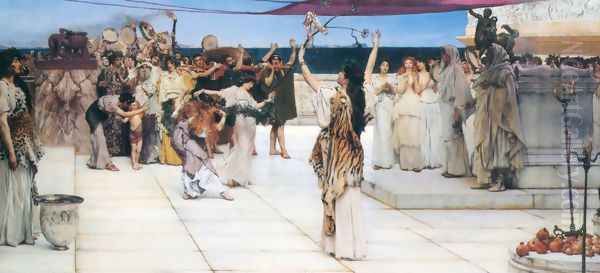 A Dedication to Bacchus Oil Painting by Sir Lawrence Alma-Tadema