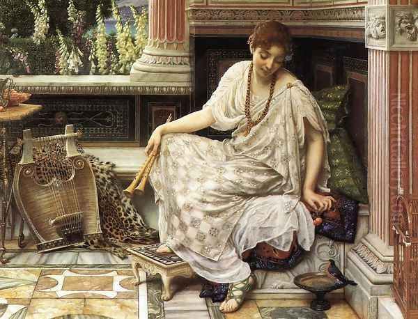 Chloe, Dulcis Docta Modos et Citherae Sciens 1893 Oil Painting by Sir Edward John Poynter