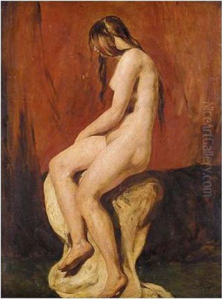 Study Of A Female Nude Oil Painting by William Etty