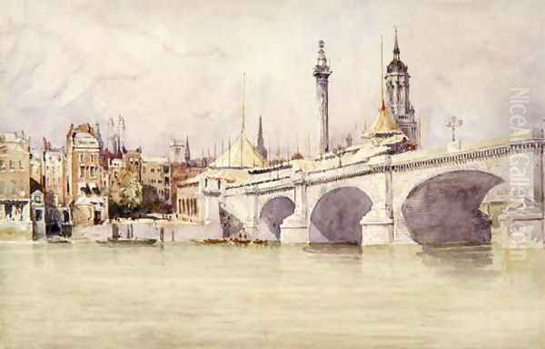 London Bridge 1831 Oil Painting by David Cox