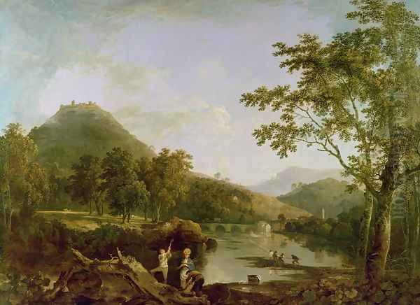 Dinas Bran from Llangollen, 1770-71 Oil Painting by Richard Wilson