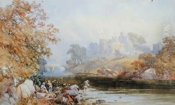 Brougham Castle, 1859 Oil Painting by James Burrell-Smith