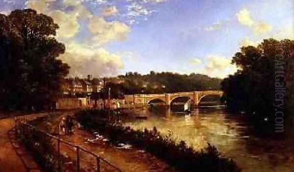 Richmond Upon Thames Oil Painting by Edmund John Niemann, Snr.