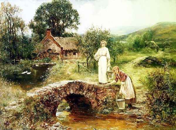 Fetching Water Oil Painting by Henry John Yeend King