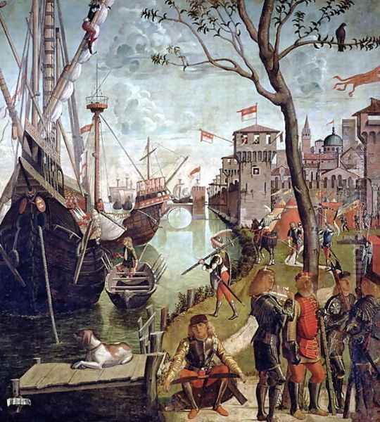 Arrival of St.Ursula during the Siege of Cologne, from the St. Ursula Cycle, 1498 Oil Painting by Vittore Carpaccio