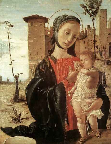 Madonna del Latte c. 1490 Oil Painting by Bramantino (Bartolomeo Suardi)