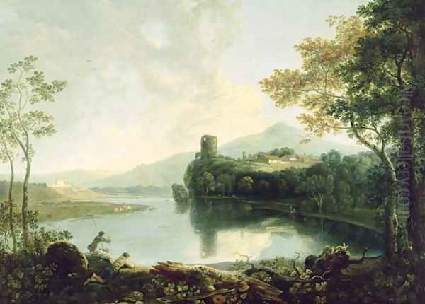 Dolbardarn Castle Oil Painting by Richard Wilson